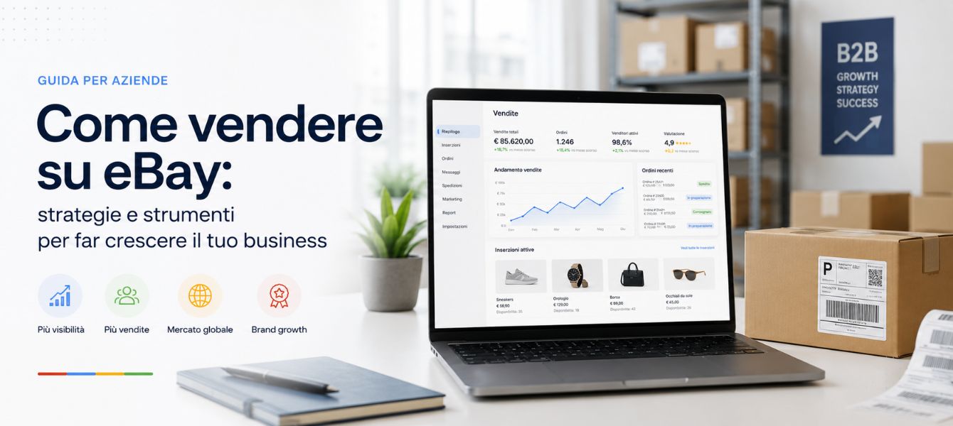 Come vendere su eBay come azienda: dashboard marketplace, gestione ordini e strategie di crescita B2B